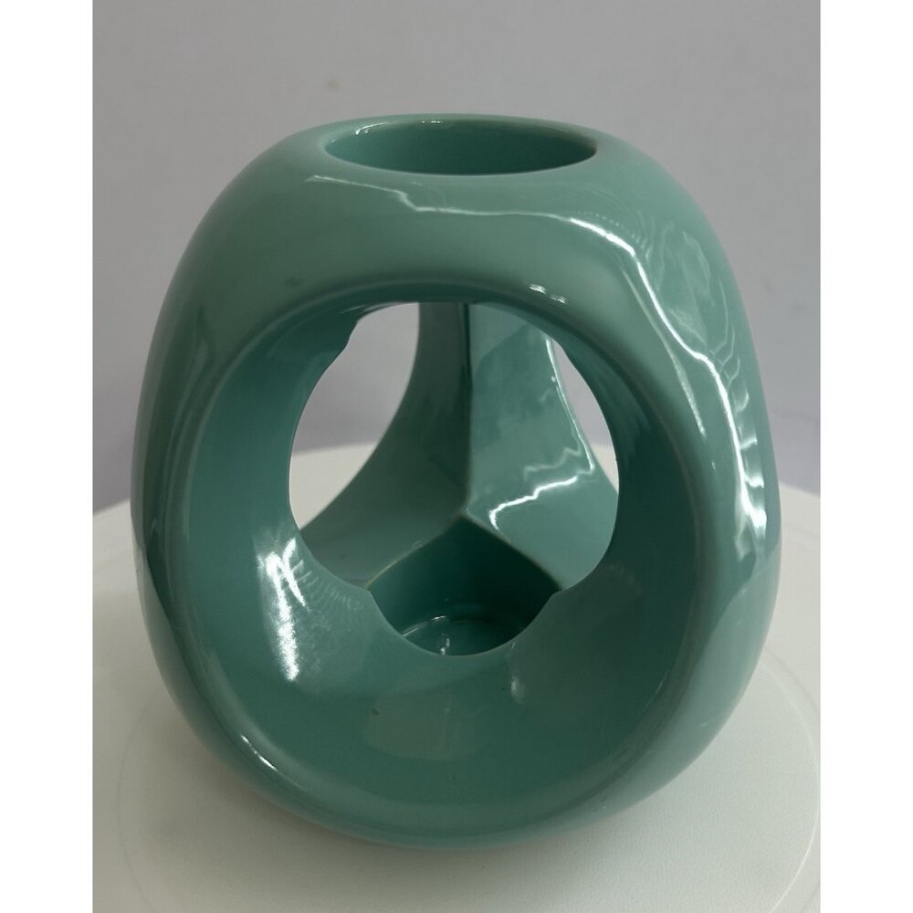 Vintage 99 INTL Lucky Bamboo Turquoise Vase Holder - Vase Not Included - Picture 3 of 8